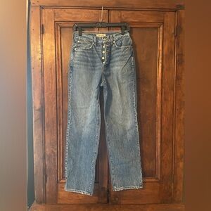 Madewell Perfect Vintage Straight Denim: Button Fly (worn once)